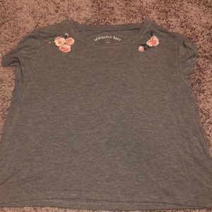 basic, floral tee